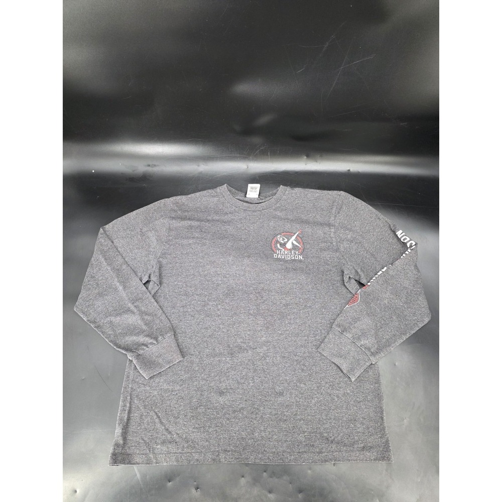 Harley Davidson Battle Born Carson City Nevada Gears Graphic 2019 Size L Long - Picture 6 of 9